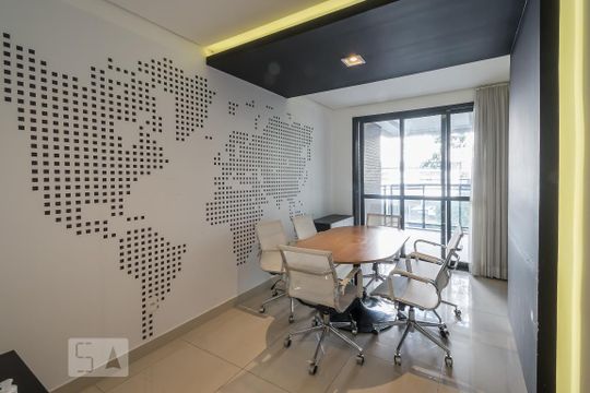 Área Comum - Home Office de apartamento para alugar com 1 quarto, 27m² em Cidade Monções, São Paulo