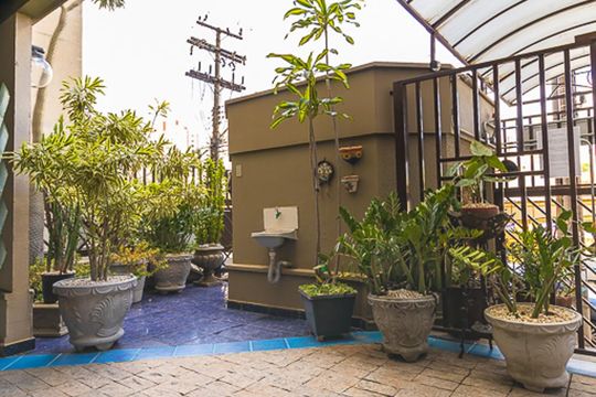 Área comum - Jardim de kitnet/studio à venda com 1 quarto, 42m² em Botafogo, Campinas