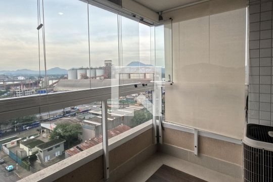 Varanda da Sala de apartamento para alugar com 2 quartos, 94m² em Ponta da Praia, Santos