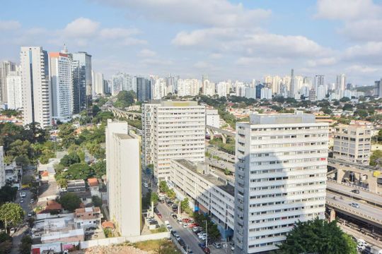 Vista de kitnet/studio à venda com 1 quarto, 62m² em Cidade Monções, São Paulo