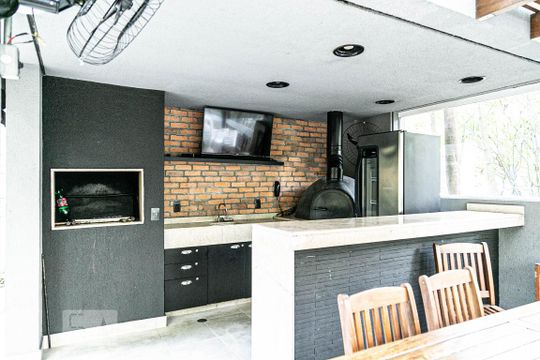 Área comum - Churrasqueira de apartamento para alugar com 1 quarto, 49m² em Vila Andrade, São Paulo