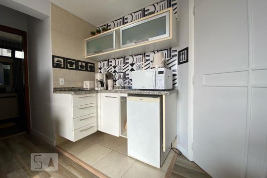 Cozinha de apartamento à venda com 1 quarto, 39m² em Paraíso do Morumbi, São Paulo