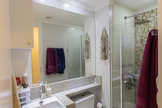 Banheiro Social de apartamento à venda com 2 quartos, 50m² em Jardim Vila Formosa, São Paulo