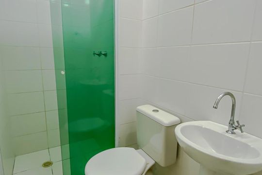 Banheiro de apartamento à venda com 1 quarto, 35m² em Quinta da Paineira, São Paulo