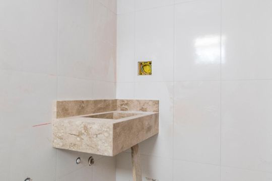 Banheiro da Suíte de apartamento à venda com 3 quartos, 70m² em Vila Curuca, Santo André