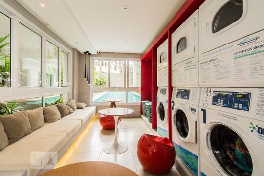 Área comum - lavanderia de kitnet/studio à venda com 1 quarto, 22m² em Centro, São Paulo
