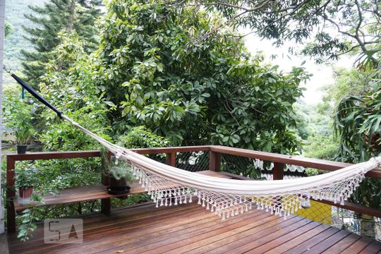 Varanda da Sala de casa de condomínio para alugar com 5 quartos, 260m² em São Conrado, Rio de Janeiro