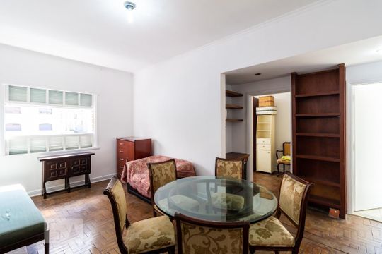 Sala de apartamento para alugar com 1 quarto, 59m² em Consolação, São Paulo
