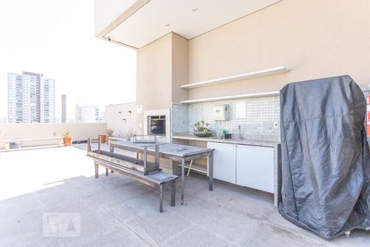 Área comum - Churrasqueira Cobertura de apartamento para alugar com 1 quarto, 34m² em Vila Leopoldina, São Paulo