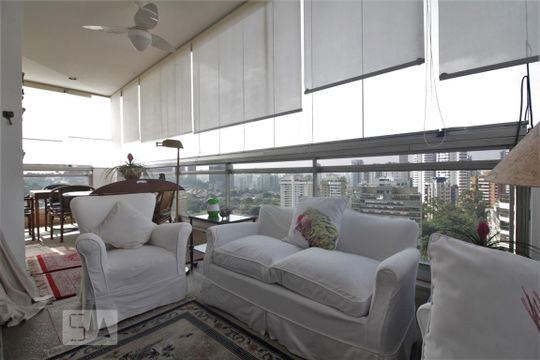 Varanda de apartamento à venda com 4 quartos, 418m² em Real Parque, São Paulo