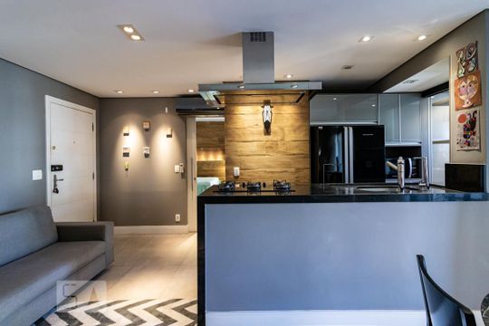 Sala de apartamento à venda com 1 quarto, 52m² em Vila Olímpia, São Paulo
