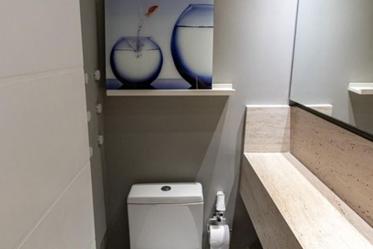 Lavabo de apartamento à venda com 1 quarto, 52m² em Vila Olímpia, São Paulo