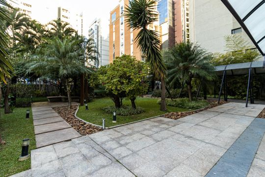 Área comum do prédio de apartamento à venda com 1 quarto, 52m² em Vila Olímpia, São Paulo
