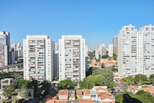 Vista de kitnet/studio à venda com 1 quarto, 52m² em Brooklin Paulista, São Paulo