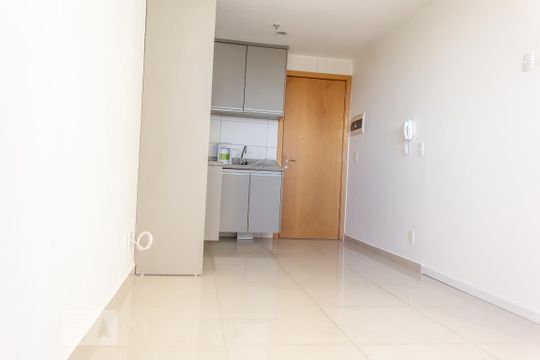 Sala - Cozinha de apartamento para alugar com 1 quarto, 33m² em Norte (águas Claras), Brasília