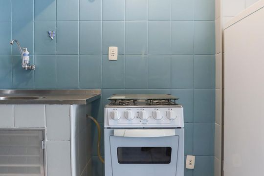Cozinha de kitnet/studio à venda com 1 quarto, 40m² em Vila Buarque, São Paulo