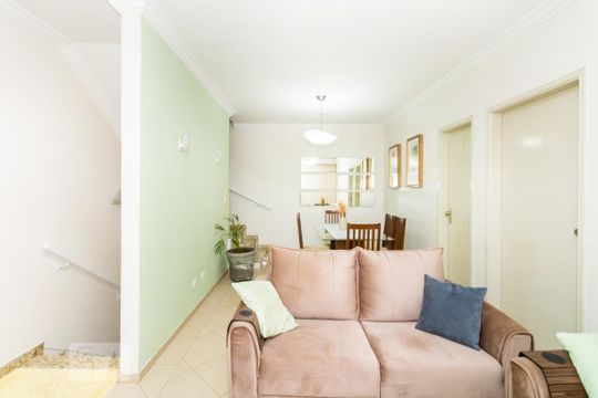 Sala de casa de condomínio para alugar com 3 quartos, 138m² em Vila Maria Baixa, São Paulo
