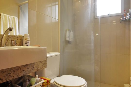 Banheiro da suíte 2 de apartamento para alugar com 2 quartos, 96m² em Vila Andrade, São Paulo