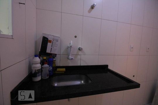 Cozinha de apartamento para alugar com 1 quarto, 37m² em Boqueirão, Santos