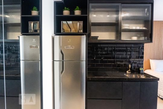 Cozinha de kitnet/studio à venda com 1 quarto, 36m² em República, São Paulo