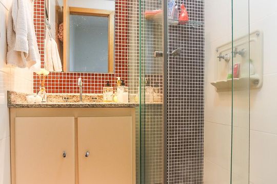 Banheiro Suite de apartamento à venda com 3 quartos, 73m² em Jaguaré, São Paulo