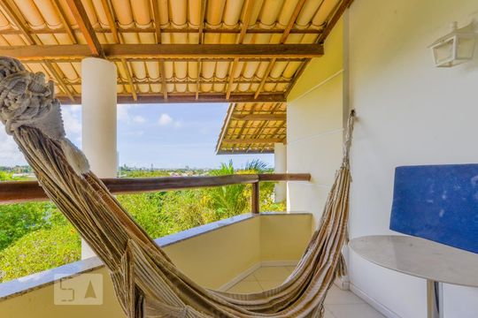 Varanda da Suíte 2 de casa de condomínio para alugar com 2 quartos, 130m² em Patamares, Salvador