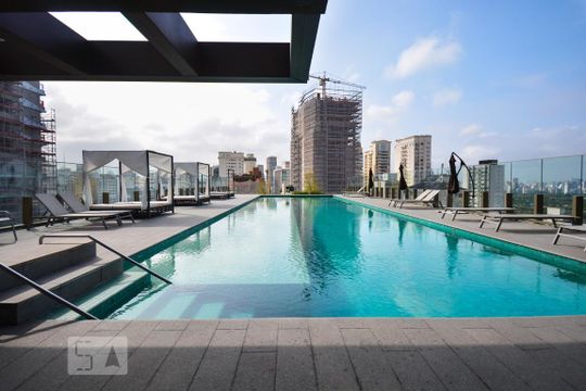 Área comum de kitnet/studio à venda com 1 quarto, 34m² em Pinheiros, São Paulo
