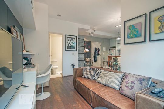 Sala de apartamento à venda com 1 quarto, 80m² em Chácara Santo Antônio (zona Sul), São Paulo