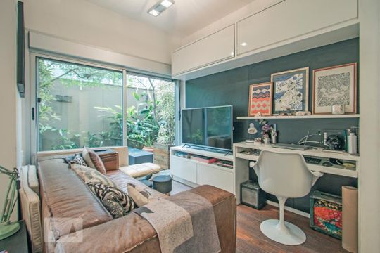 Sala de apartamento à venda com 1 quarto, 80m² em Chácara Santo Antônio (zona Sul), São Paulo