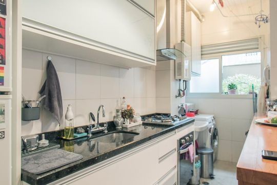 Cozinha de apartamento à venda com 1 quarto, 80m² em Chácara Santo Antônio (zona Sul), São Paulo