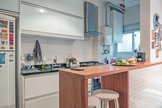 Cozinha de apartamento à venda com 1 quarto, 80m² em Chácara Santo Antônio (zona Sul), São Paulo