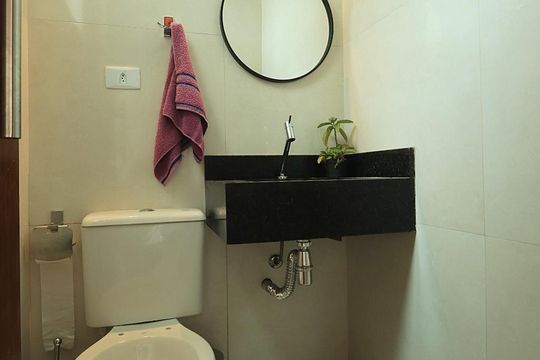 Lavabo de apartamento à venda com 3 quartos, 140m² em Vila Santa Teresa, Santo André
