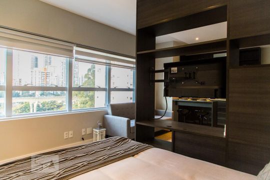 Dormitório de kitnet/studio à venda com 1 quarto, 44m² em Brooklin, São Paulo