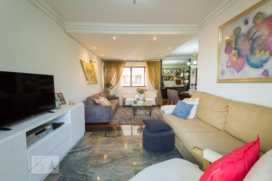 Sala de apartamento à venda com 3 quartos, 141m² em Vila Brasilina, São Paulo