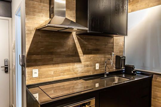 Cozinha de kitnet/studio à venda com 1 quarto, 40m² em Higienópolis, São Paulo