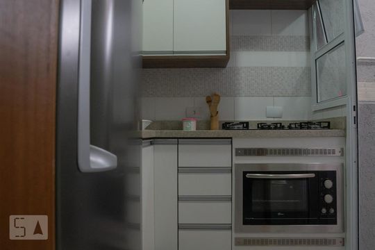 Cozinha de apartamento à venda com 2 quartos, 56m² em Jardim Ana Maria, Santo André