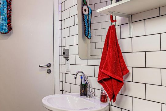 Banheiro de kitnet/studio à venda com 1 quarto, 28m² em Centro, São Paulo