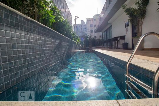 Area comum - Piscina de kitnet/studio para alugar com 1 quarto, 40m² em Saco dos Limões, Florianópolis
