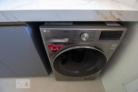 Area de serviço - lava e seca de kitnet/studio para alugar com 1 quarto, 40m² em Saco dos Limões, Florianópolis