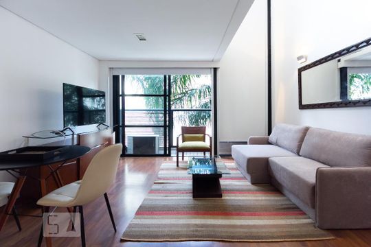 Sala/Cozinha de apartamento para alugar com 1 quarto, 44m² em Vila Nova Conceição, São Paulo