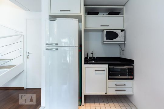 Sala/Cozinha de apartamento para alugar com 1 quarto, 44m² em Vila Nova Conceição, São Paulo