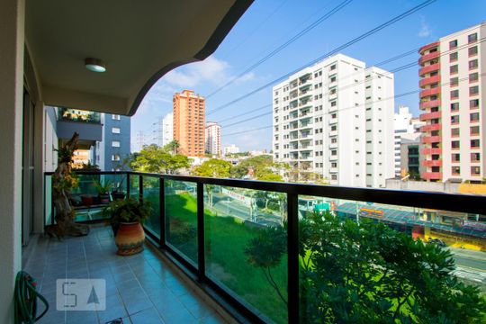Varanda da Sala de apartamento à venda com 4 quartos, 180m² em Vila Bastos, Santo André