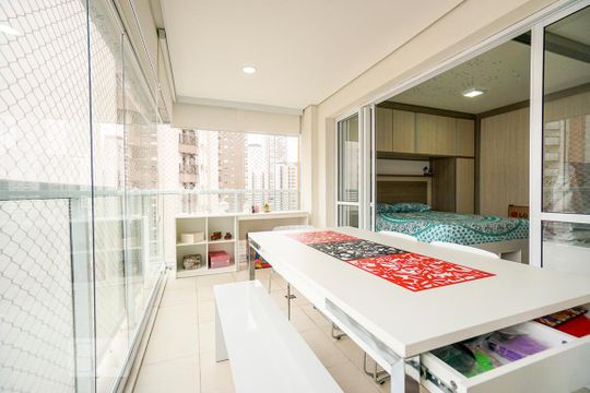 Varanda de apartamento para alugar com 1 quarto, 55m² em Vila Regente Feijó, São Paulo