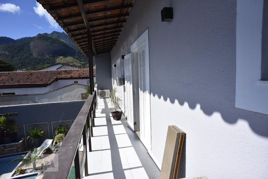 Varanda da Suíte da Casa de Hospede de casa à venda com 5 quartos, 444m² em Anil, Rio de Janeiro