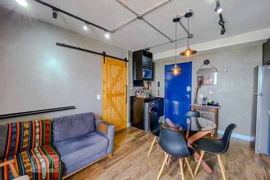 Sala, Cozinha e Lavanderia de kitnet/studio à venda com 1 quarto, 37m² em Vila Alpina, São Paulo