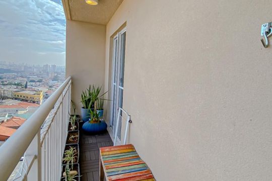 Varanda de kitnet/studio à venda com 1 quarto, 37m² em Vila Alpina, São Paulo