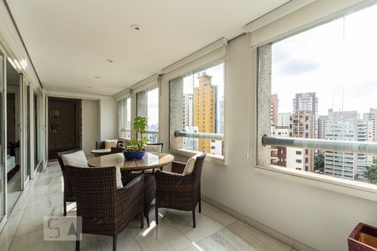 Varanda da Sala  de apartamento à venda com 4 quartos, 280m² em Jardim Londrina, São Paulo