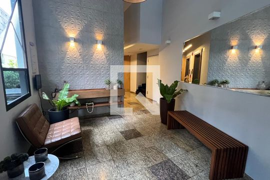 Área comum - Hall de entrada de kitnet/studio para alugar com 1 quarto, 30m² em Jardim Paulista, São Paulo