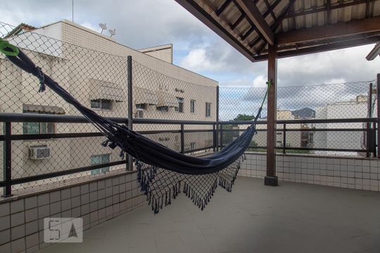 Suíte master - varanda de apartamento à venda com 3 quartos, 372m² em Recreio dos Bandeirantes, Rio de Janeiro