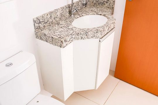 Banheiro da Suíte de apartamento à venda com 2 quartos, 100m² em Engenho Nogueira, Belo Horizonte